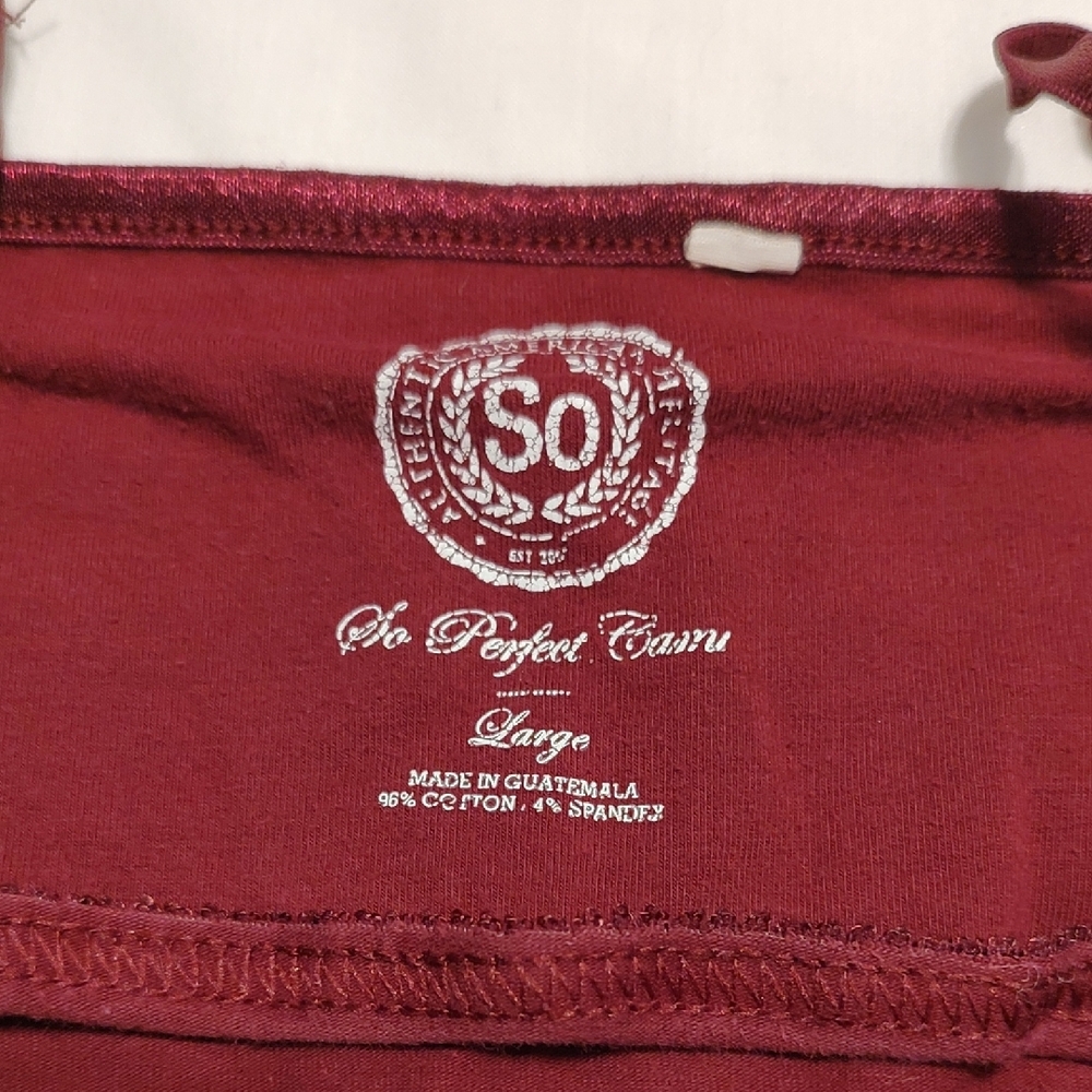 SO Perfect Cami Wine Spaghetti Strap Women's Tank Top - Picture 2 of 4